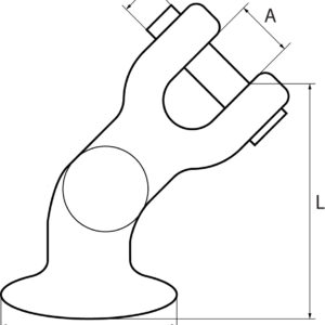 Clevis Elephants Feet Yellow Painted