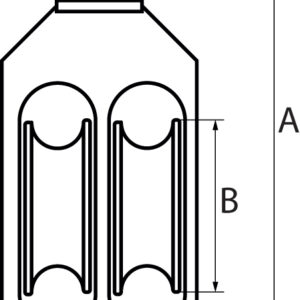 Swivel Oval Eye Double Sheave Galvanised Malleable Iron Blocks