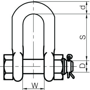 Drop Forged Screw Pin Dee Shackles US Federal Specification RR-C-271D IV