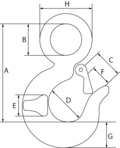 Painted Large Eye Hooks Alloy Steel with Safety Catch