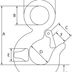 Painted Large Eye Hooks Alloy Steel with Safety Catch