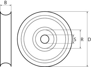 Painted Cast Iron Sheaves with Bronze Bush