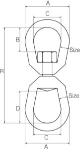 Regular Swivels Galvanised