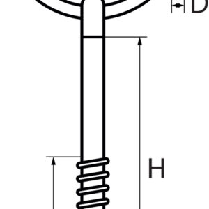 Stainless Steel Ringbolt with Lag Thread Woodscrew thread