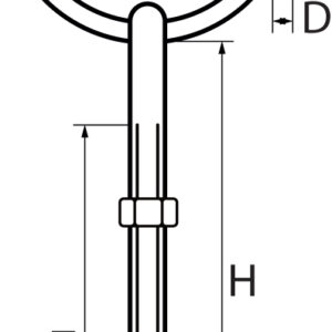 Stainless Steel Ringbolts with Nut