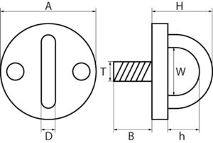 Round Eye Plates with Screwed Thread