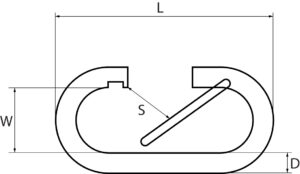 Stainless Steel Chain Link Spring Hook