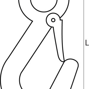 Stainless Steel Large Eye Hook with Safety Catch