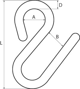 Stainless Steel Long Arm S Hooks