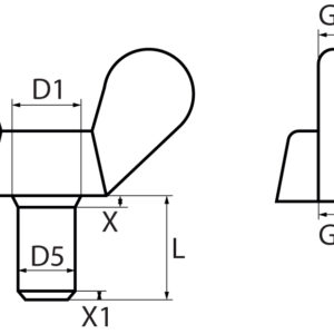 Stainless Steel Wing Bolt