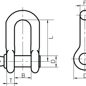 Strip Dee Shackles with Screw Pin