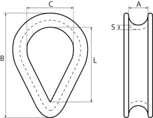 Wire Rope Thimbles Commercial Zinc Plated