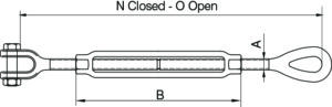 Eye & Eye Galvanised Turnbuckles US Federal Specification FF-T-791 B