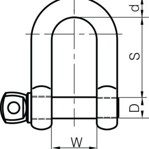 Commercial Bow Shackles Galvanised Screwed Collar Pin