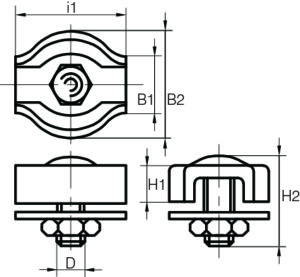 Simplex Wire Rope Grips Zinc Plated