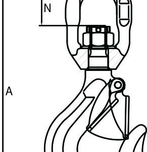 Painted Swivel Hooks Alloy Steel with Safety Catch