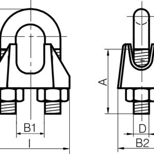 Commercial Wire Rope Grips DIN741-Galvanised