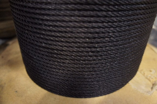 blackened rope