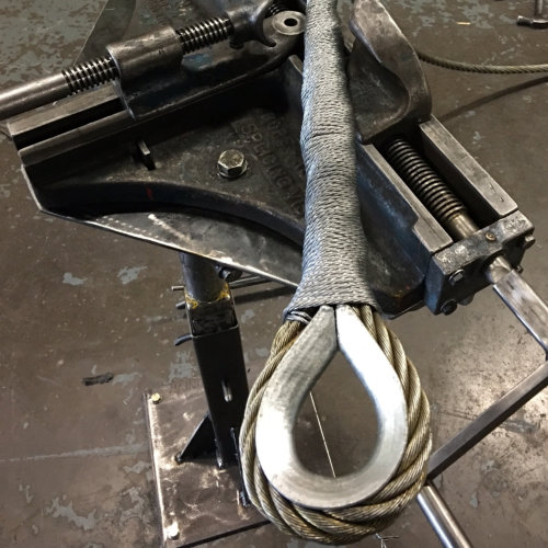 Wire rope with swaged fittings